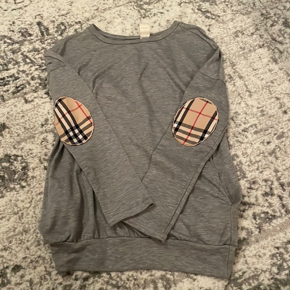 Elbow patch long sleeve tunic $20